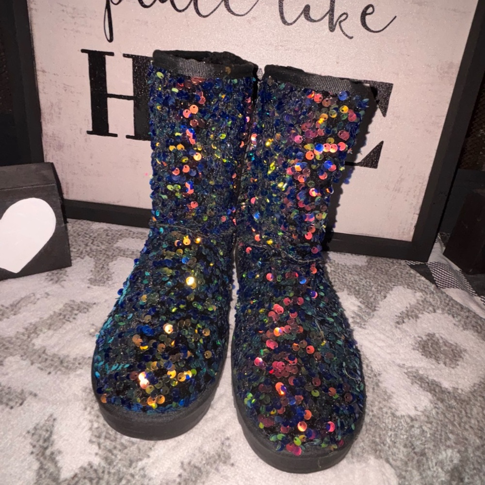 NWOT BLACK BLING BOOTS - Picture 5 of 9